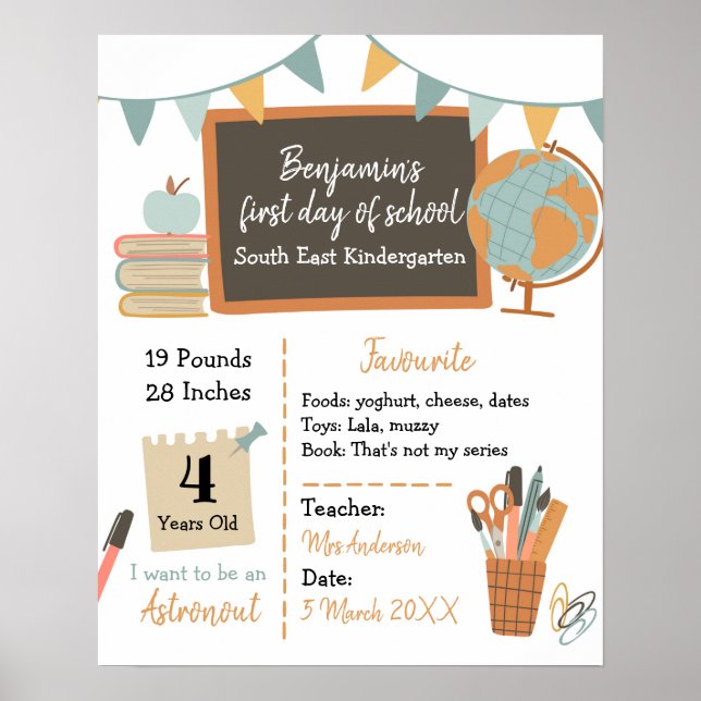 Kindergartensigne Poster (Vorne)