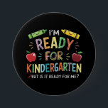 Kindergartenspass am ersten Kindergartentag zurück Button<br><div class="desc">Kinder erster Kindergartentag Zurück in die Schule</div>