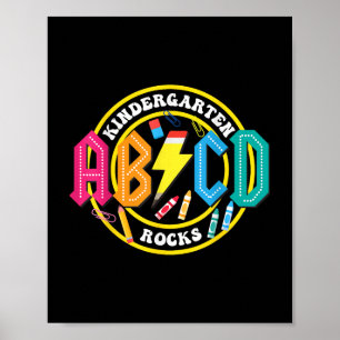Kindergartensteine - Abcd Zurück zu Schullehrern Poster