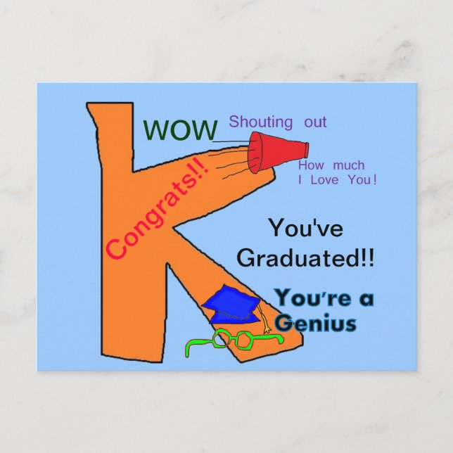 Kindergartner Graduate Card Postkarte (Vorderseite)