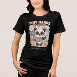 Kindergärtnerin-Shirt Kleine Hände Große Träume Tri-Blend Shirt