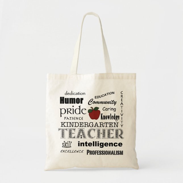 Kindergärtnerin Stolz-Attribute+Rotes Apple Tragetasche (Vorne)