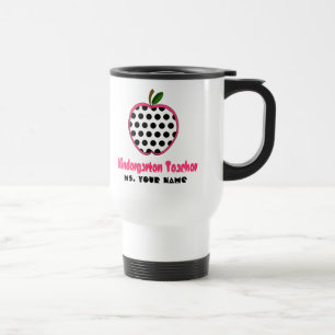 Kindergärtnerin-Tasse - Polka-Punkt Apple Reisebecher