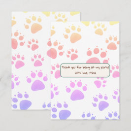 Kindergeburt im Dschungelstil Dankeskarte