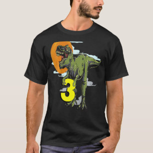 Kindergeburtstag 3 Jahre alt Dinos Drittes Party 3 T-Shirt