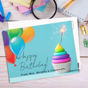 Kindergeburtstag des Lehrers Postkarte