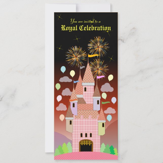 Kindergeburtstag-Einladung 029: Schloss IIB Einladung (Vorderseite)