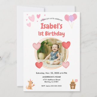 Kindergeburtstag Einladung mit Baby-Foto