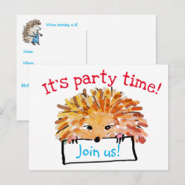 Kindergeburtstag Einladung Postkarte