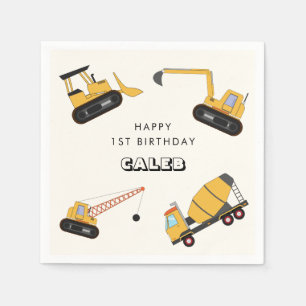 Kindergeburtstag für den Bau eines Trucks Serviette