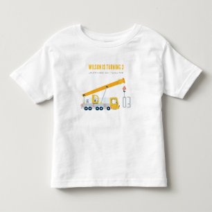 Kindergeburtstag für Kranfahrzeuge Kleinkind T-shirt
