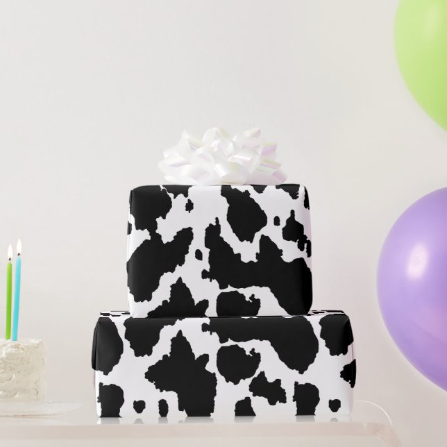 Kindergeburtstag Kuh Ausblenden Geschenkpapier (Partygeschenke)