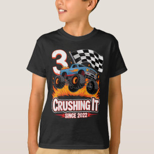 Kindergeburtstag Monster Lkw 3 Jahre Jungen 3. Pa T-Shirt
