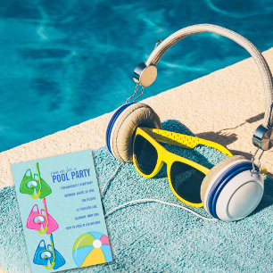 Kindergeburtstag Pool Party Einladungen