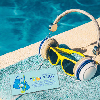 Kindergeburtstag Pool Party Einladungen