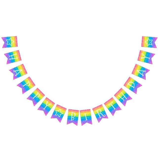 Kindergeburtstag Rainbow Party Banner (Alle)