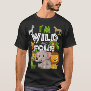 Kindergeburtstag Safari Thema Wild und Vier Zoo T-Shirt
