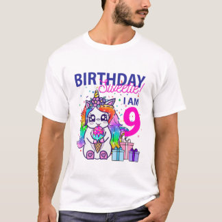 Kindergeburtstag Sweetie (9. Geburtstag Einhornthe T-Shirt