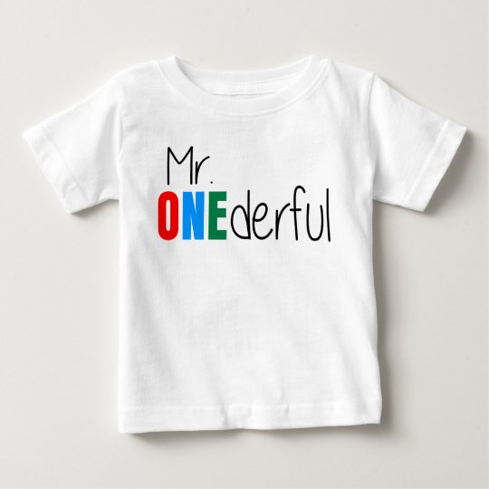 Kindergeburtstag-T-Shirt Herr-Onederful Wonderful Baby T-shirt