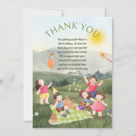 Kindergeburtstag Thankyou Picnic Party Card Dankeskarte