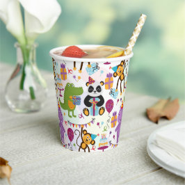 Kindergeburtstag Tiere Pappbecher
