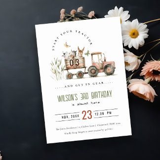 Kindergeburtstag von Rotrosttieren Einladung