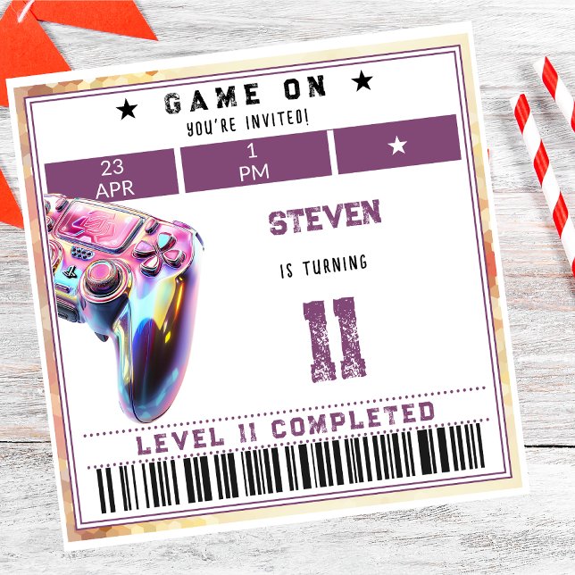 Kindergeburtstag von Videospielen Serviette (Von Creator hochgeladen)