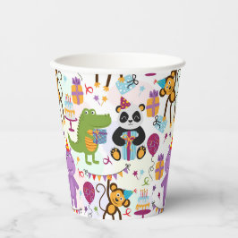 Kindergeburtstag Wilde Tiere Pappbecher