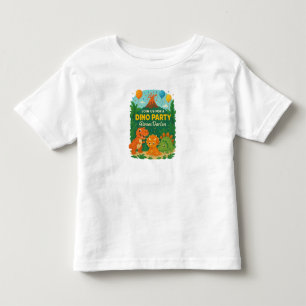 Kindergeburtstagseinladung – Süße Dinosaurier-Part Kleinkind T-shirt