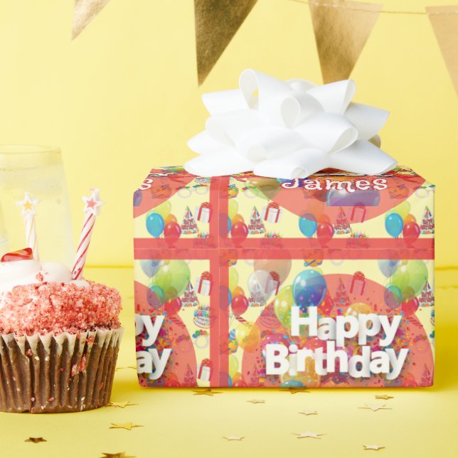 Kindergeburtstagsfeier  geschenkpapier (Geburtstagsparty)