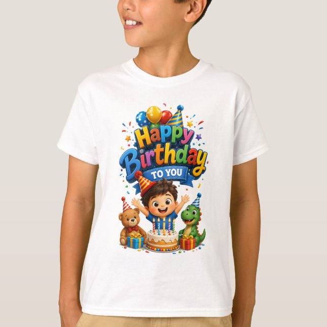 Kindergeburtstagsfeier T-Shirt (Vorderseite)