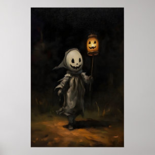 Kindergespenst Halloween-Ölgemälde, Dark Academia Poster