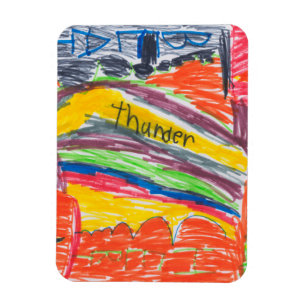 Kindergrafikandenkenkunst oder -Foto Magnet
