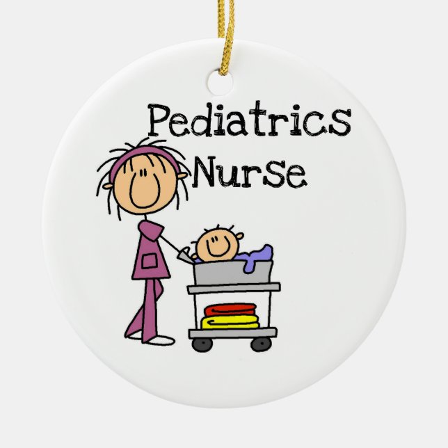 Kinderheilkunde-Krankenschwester-T-Shirts und Keramikornament (Vorne)