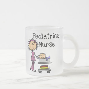 Kinderheilkunde-Krankenschwester-T-Shirts und Mattglastasse