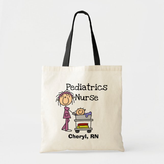 Kinderheilkunde-Krankenschwester-T-Shirts und Tragetasche (Vorne)