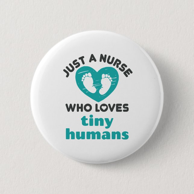Kinderheilkunde Niedliche Lieben Tiny Humans Footp Button (Vorderseite)