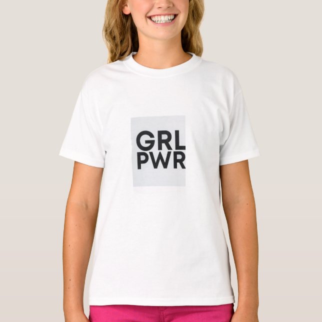 Kinderhemd für Girl-Power T-Shirt (Vorderseite)