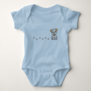 Kinderhund mit Fußspuren T - Shirt