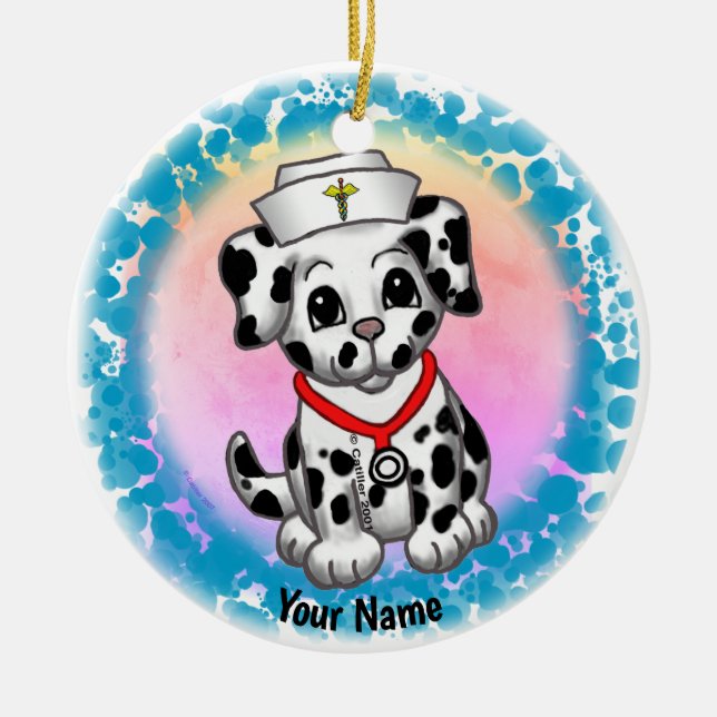 Kinderhund-Verzierung Keramik Ornament (Vorne)