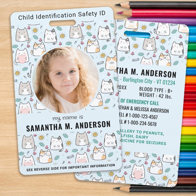 Kinderidentifizierung Niedlich Katzenkinken Foto N Ausweis (Von Creator hochgeladen)