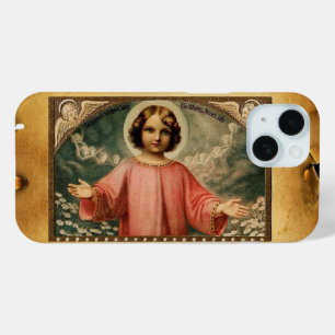 KINDERJESUS MIT ANGELN, braunes Pergament iPhone 15 Hülle