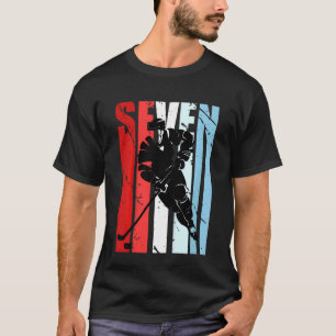 Kinderjungs Eishockey 7. Geburtstag Spielmotivatio T-Shirt