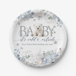 Kinderkälte außerhalb von Floral & Bear Baby Boy D Pappteller