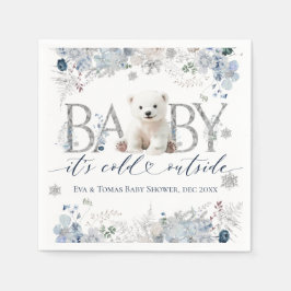 Kinderkälte außerhalb von Floral & Bear Baby Boy D Serviette