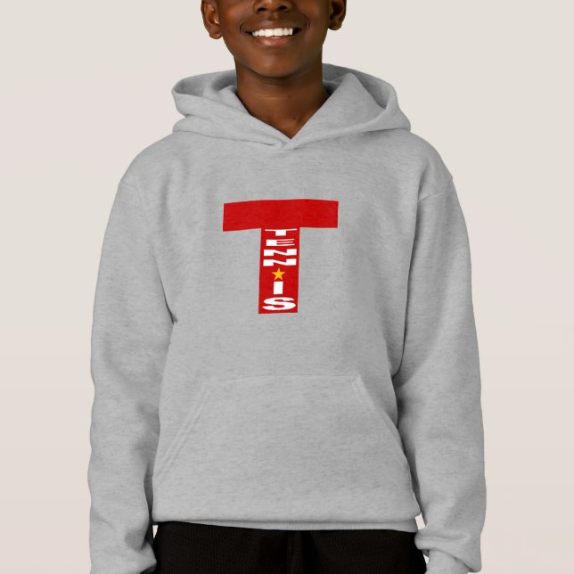 Kinderkappen-Pullover DESIGN TENNIS Hoodie (Vorderseite)