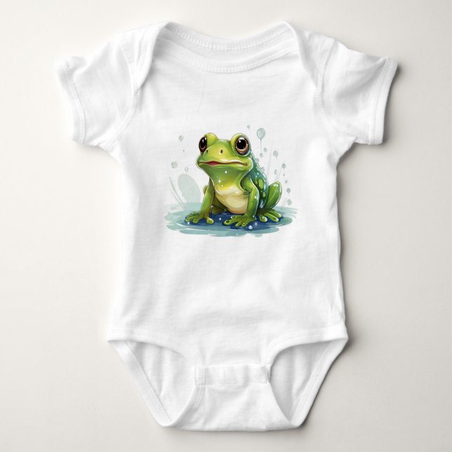 Kinderkarosserie-Frosch Baby Strampler (Vorderseite)