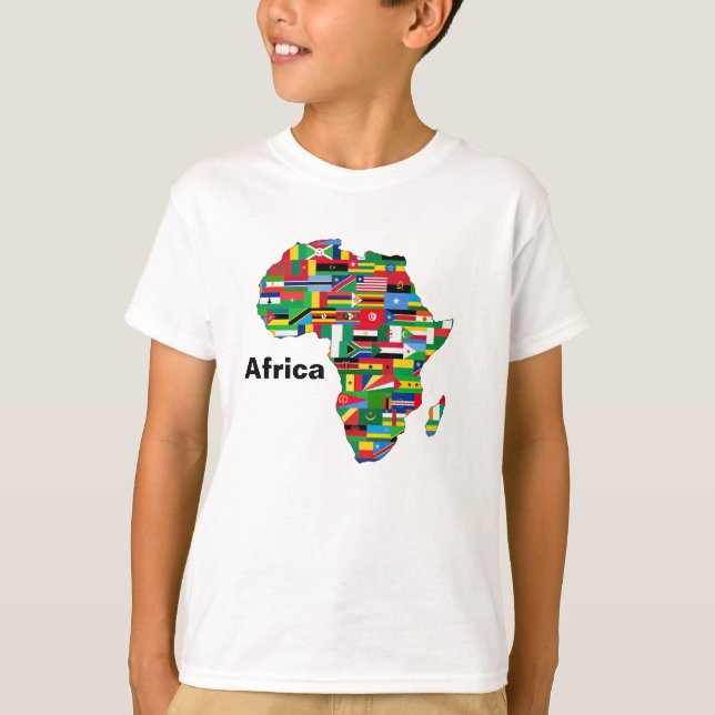 Kinderkarte Afrika T-Shirt (Vorderseite)