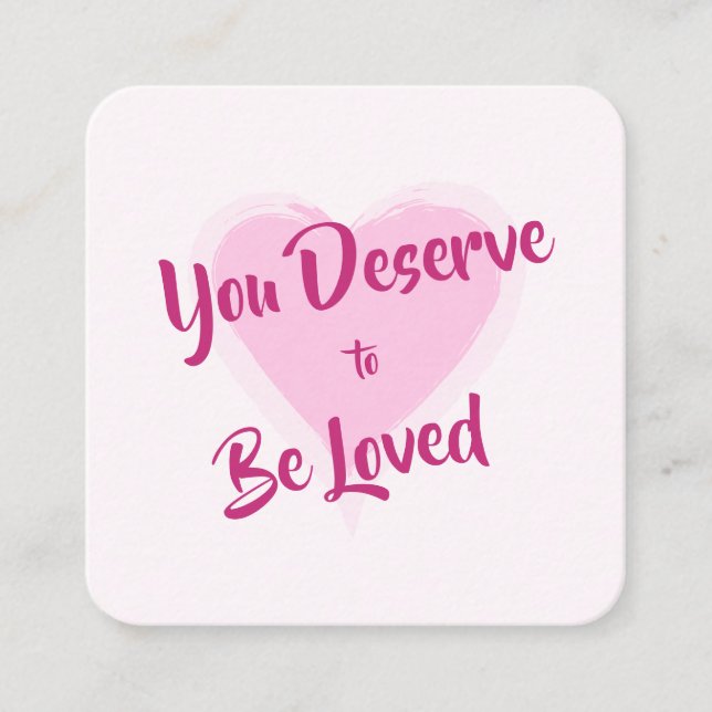 Kinderkarte: "Du verdienst dich zu lieben" Karten (Vorderseite)