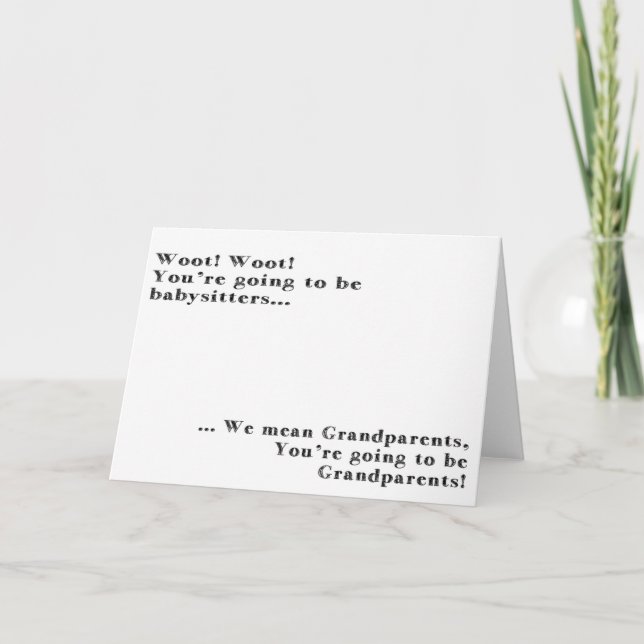 Kinderkarte für Großeltern Ankündigung (Vorderseite)